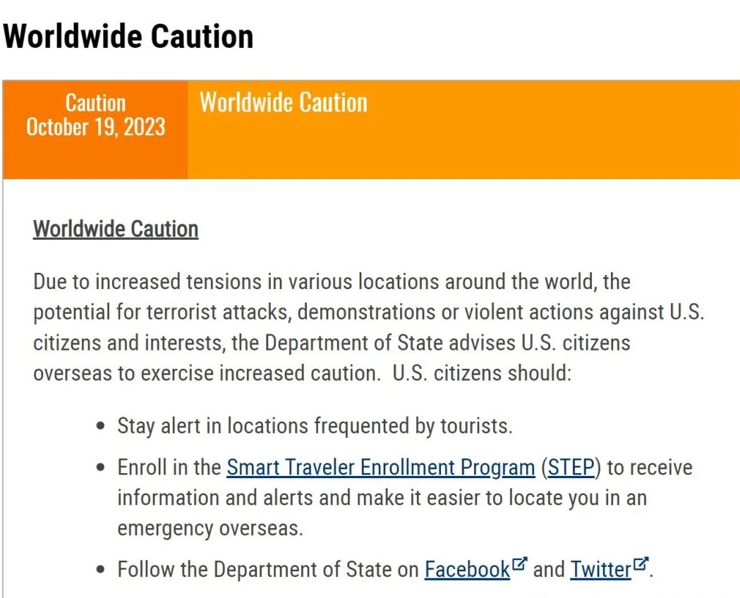 美国国务院于当地时间10月19日发布了全球警告.jpg