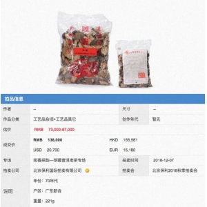 陈皮价格暴涨：高达18000元/斤