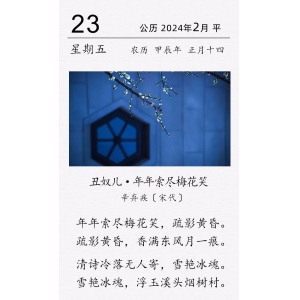  辛弃疾《丑奴儿 · 年年索尽梅花笑》